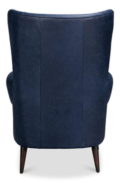 Hightower Blue Distilled Leather Chair - Ornate Home