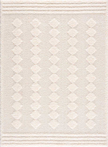 Hija Cream High-Low Area Rug - Ornate Home