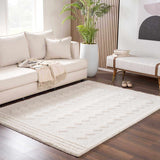 Hija Cream High-Low Area Rug - Ornate Home