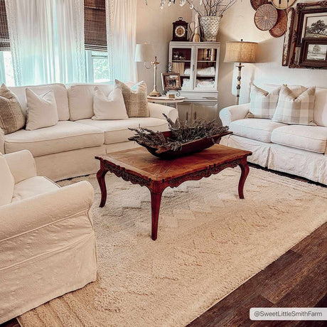 Hija Cream High-Low Area Rug - Ornate Home