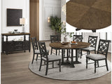 Hilara Brown Round Dining Table - Ornate Home