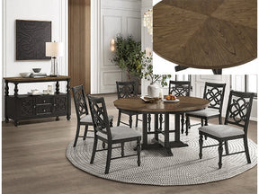 Hilara Brown Round Dining Table - Ornate Home