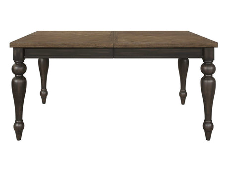 Hilara Two-Toned Dining Table w/ 18" Leaf - Ornate Home