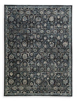 Hilcott Blue/Cream/Brown 7'10" x 10'6" Rug (Online Special Price) - Ornate Home