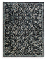 Hilcott Blue/Cream/Brown 7'10" x 10'6" Rug (Online Special Price) - Ornate Home