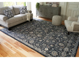 Hilcott Blue/Cream/Brown 7'10" x 10'6" Rug - Ornate Home
