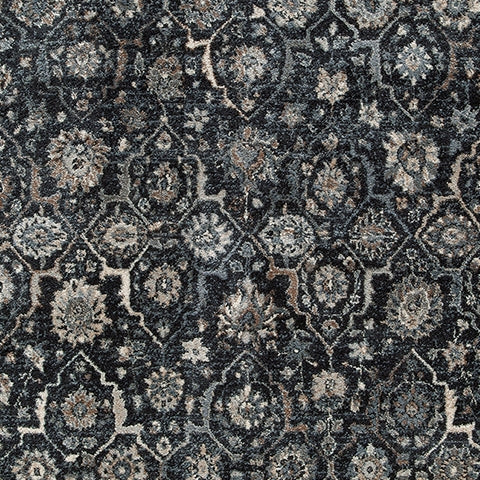 Hilcott Blue/Cream/Brown 7'10" x 10'6" Rug - Ornate Home