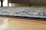 Hilcott Blue/Cream/Brown 7'10" x 10'6" Rug - Ornate Home