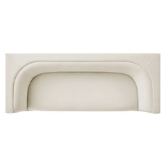 Hilda Alabaster 86" Curved Back Performance Velvet Sofa - Ornate Home