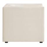 Hilda Alabaster Curved Back Performance Velvet Armchair - Ornate Home