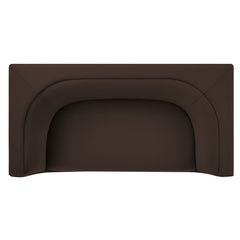 Hilda Chocolate Brown 67" Curved Back Performance Velvet Loveseat - Ornate Home