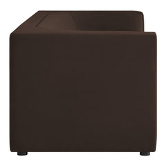 Hilda Chocolate Brown 86" Curved Back Performance Velvet Sofa - Ornate Home