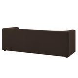Hilda Chocolate Brown 86" Curved Back Performance Velvet Sofa - Ornate Home
