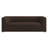 Hilda Chocolate Brown 86" Curved Back Performance Velvet Sofa - Ornate Home