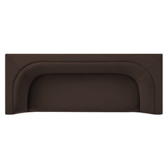 Hilda Chocolate Brown 86" Curved Back Performance Velvet Sofa - Ornate Home