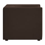 Hilda Chocolate Brown Curved Back Performance Velvet Armchair - Ornate Home