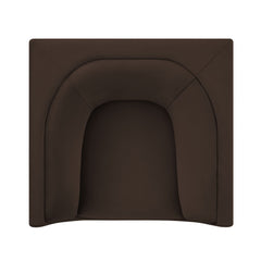 Hilda Chocolate Brown Curved Back Performance Velvet Armchair - Ornate Home