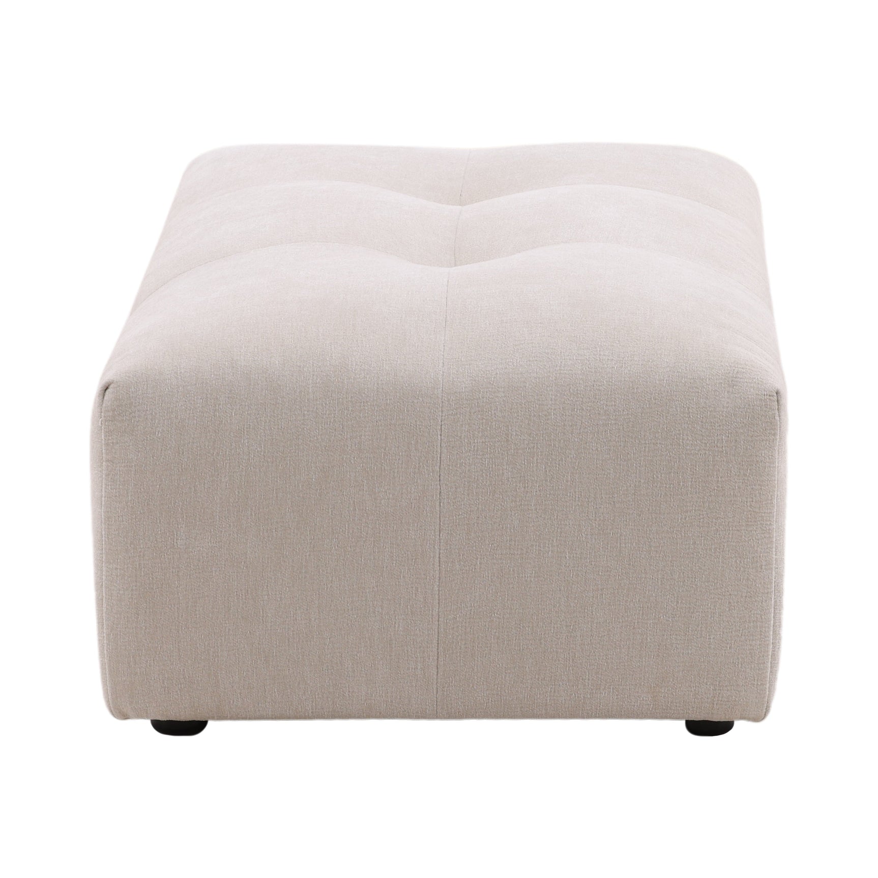 Hilda Cream Ottoman - Ornate Home