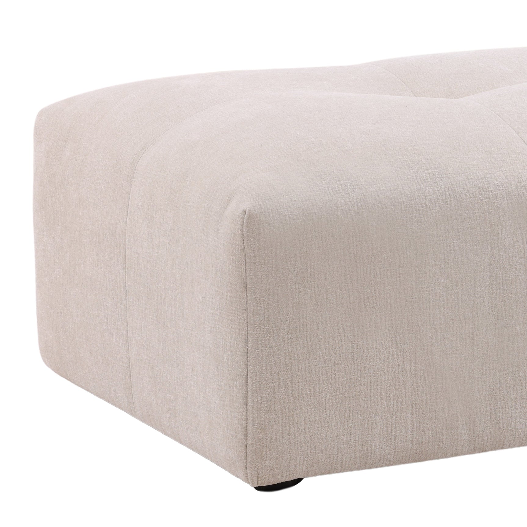 Hilda Cream Ottoman - Ornate Home