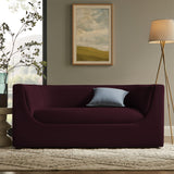Hilda Mulberry 67" Curved Back Performance Velvet Loveseat - Ornate Home