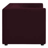Hilda Mulberry 67" Curved Back Performance Velvet Loveseat - Ornate Home