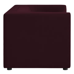 Hilda Mulberry 67" Curved Back Performance Velvet Loveseat - Ornate Home