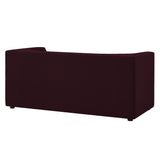 Hilda Mulberry 67" Curved Back Performance Velvet Loveseat - Ornate Home