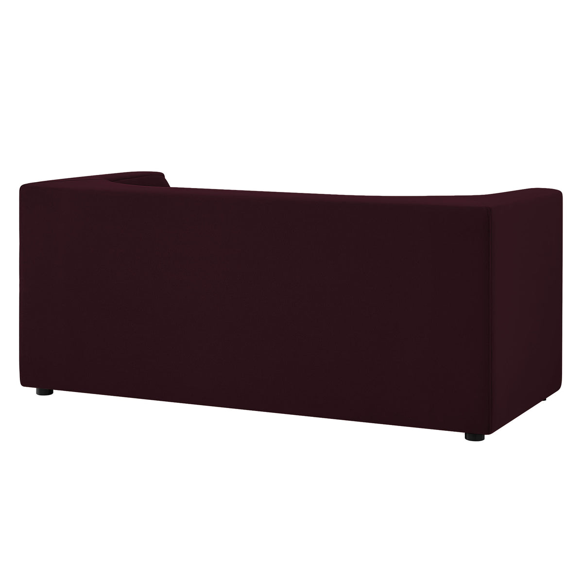 Hilda Mulberry 67" Curved Back Performance Velvet Loveseat - Ornate Home