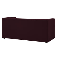 Hilda Mulberry 67" Curved Back Performance Velvet Loveseat - Ornate Home