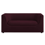 Hilda Mulberry 67" Curved Back Performance Velvet Loveseat - Ornate Home