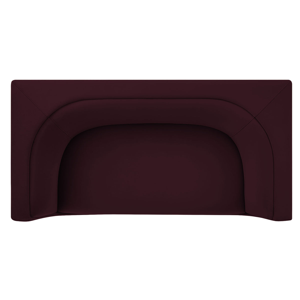 Hilda Mulberry 67" Curved Back Performance Velvet Loveseat - Ornate Home