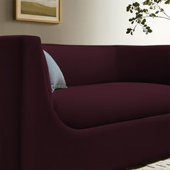 Hilda Mulberry 67" Curved Back Performance Velvet Loveseat - Ornate Home