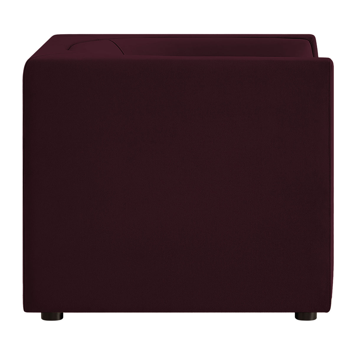 Hilda Mulberry Curved Back Performance Velvet Armchair - Ornate Home