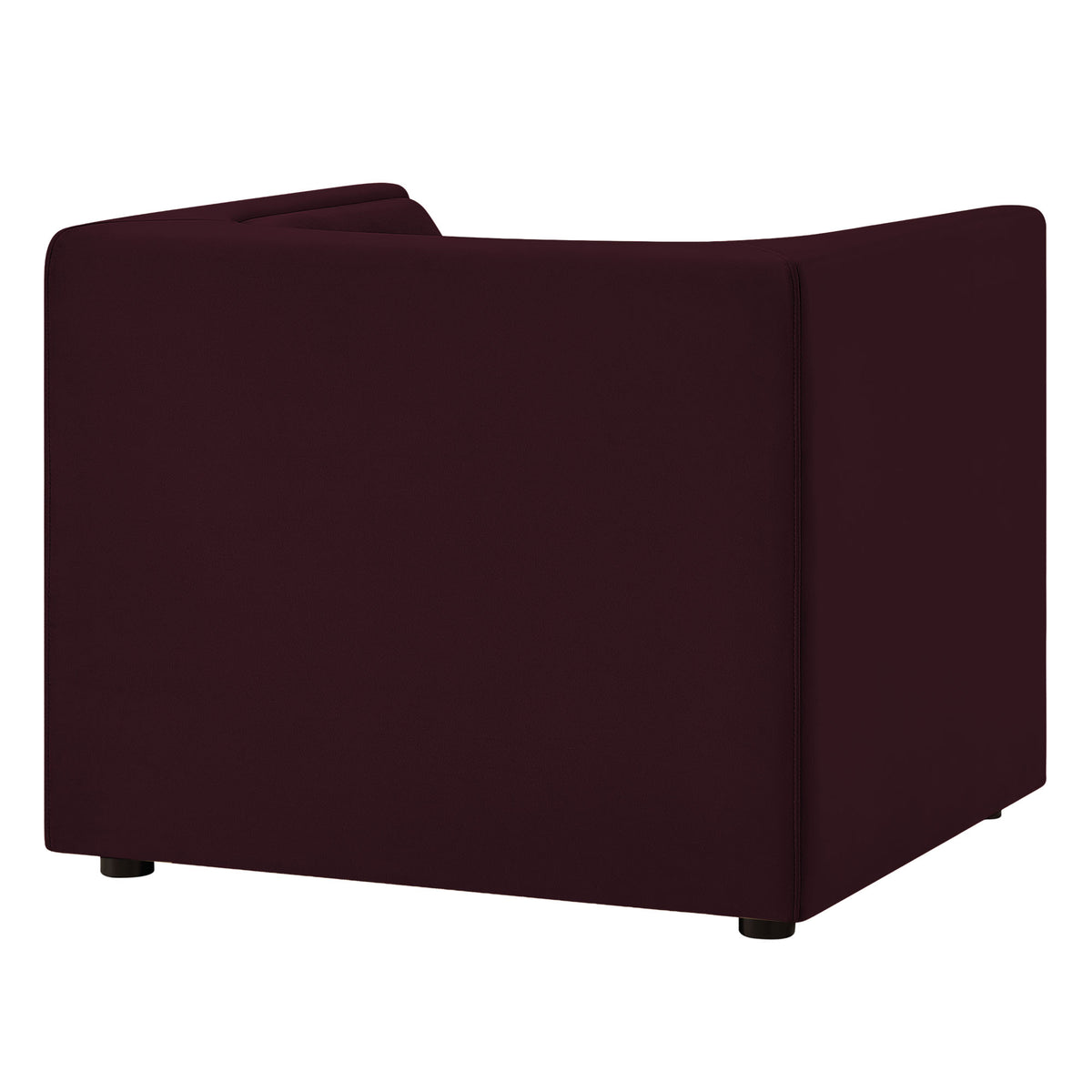 Hilda Mulberry Curved Back Performance Velvet Armchair - Ornate Home