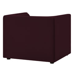 Hilda Mulberry Curved Back Performance Velvet Armchair - Ornate Home