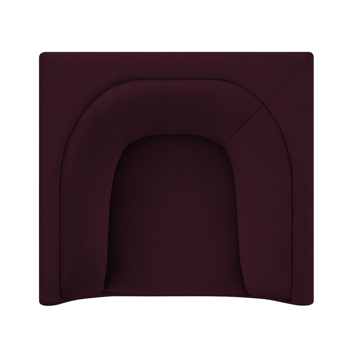 Hilda Mulberry Curved Back Performance Velvet Armchair - Ornate Home