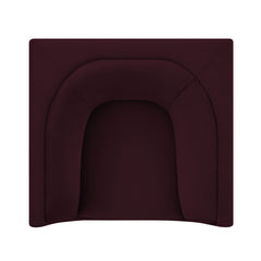 Hilda Mulberry Curved Back Performance Velvet Armchair - Ornate Home