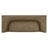 Hilda Mushroom 86" Curved Back Vegan Leather Sofa - Ornate Home