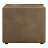 Hilda Mushroom Curved Back Vegan Leather Armchair - Ornate Home