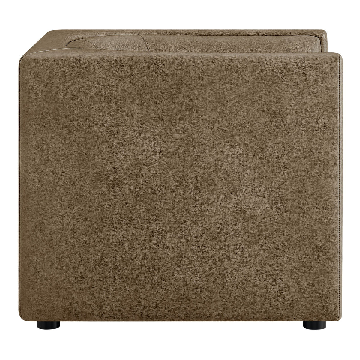 Hilda Mushroom Curved Back Vegan Leather Armchair - Ornate Home