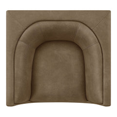 Hilda Mushroom Curved Back Vegan Leather Armchair - Ornate Home