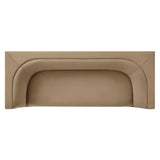 Hilda Taupe 86" Curved Back Performance Velvet Sofa - Ornate Home