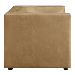 Hilda Toast 67" Curved Back Vegan Leather Loveseat - Ornate Home