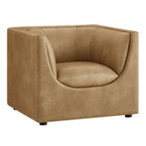 Hilda Toast Curved Back Vegan Leather Armchair - Ornate Home