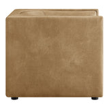 Hilda Toast Curved Back Vegan Leather Armchair - Ornate Home