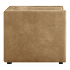 Hilda Toast Curved Back Vegan Leather Armchair - Ornate Home