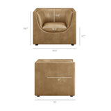 Hilda Toast Curved Back Vegan Leather Armchair - Ornate Home