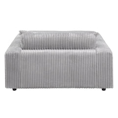 Hilde Beige Jumbo Corduroy Chaise w/2 Pillows - Ornate Home