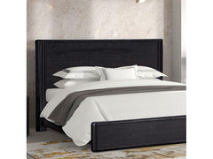 Hildesheim Black Eastern King Panel Bed - Ornate Home