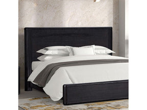 Hildesheim Black Eastern King Panel Bed - Ornate Home